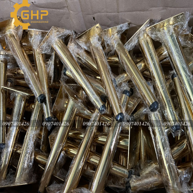 Chân sofa xi mạ vàng 15cm