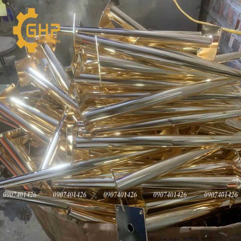 Chân bàn ghế sofa màu vàng 20cm