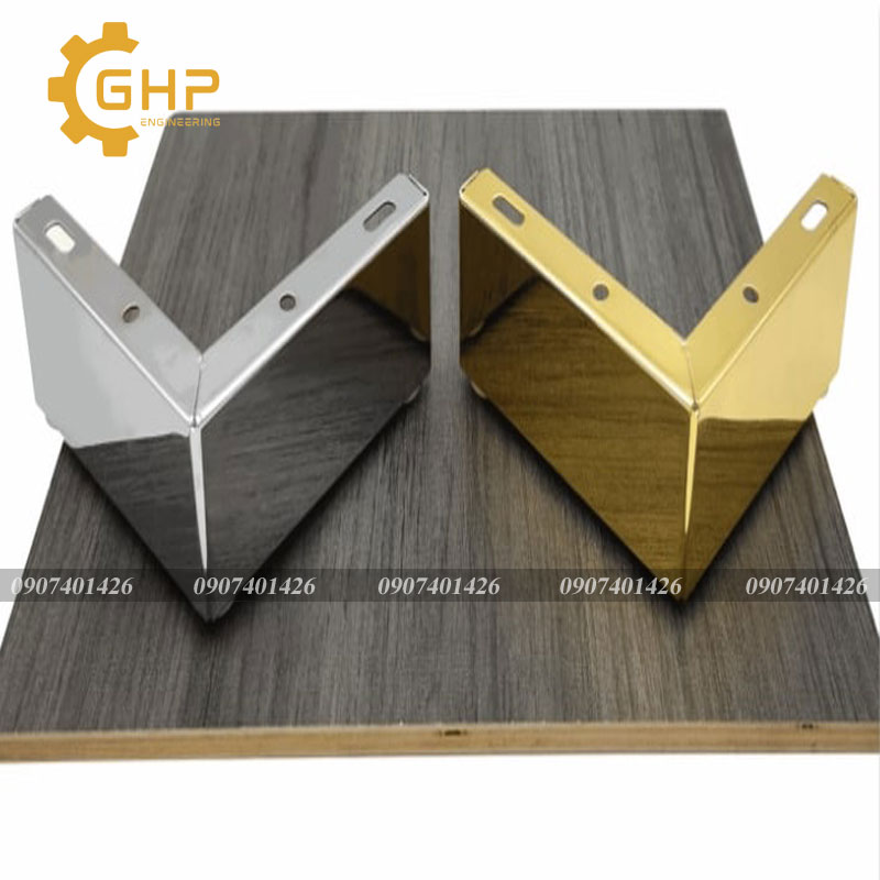 Chân sofa góc vuông chữ L-Inox