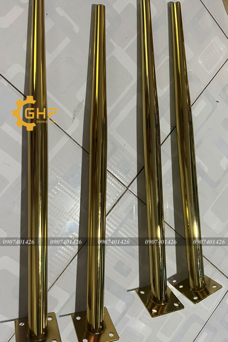 Chân bàn ghế xi mạ vàng 60cm
