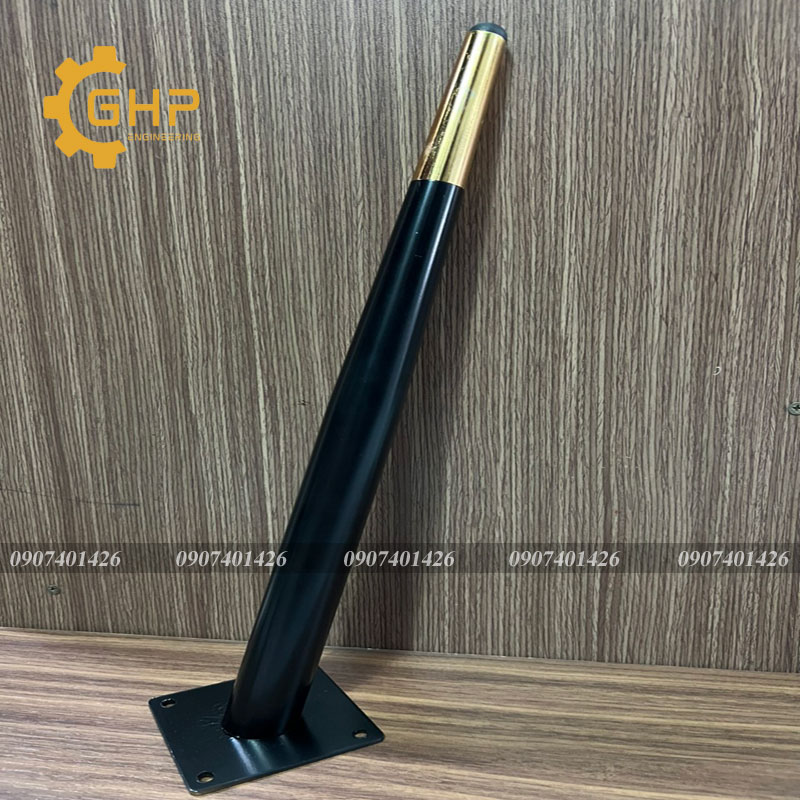 Chân bàn ghế sơn tĩnh điện đen 60cm