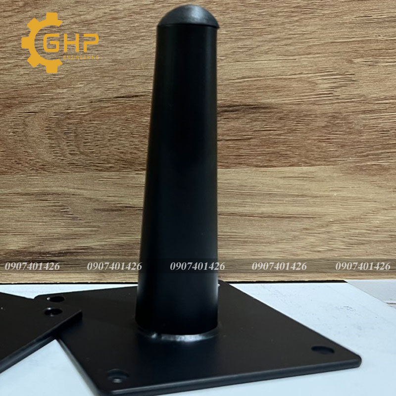 Chân ghế sofa-đen-thẳng-10cm