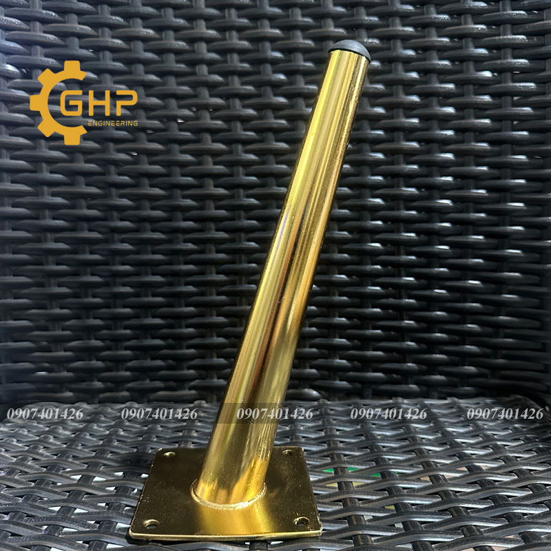 Chân côn bàn ghế sofa dài 20cm-vàng-xéo