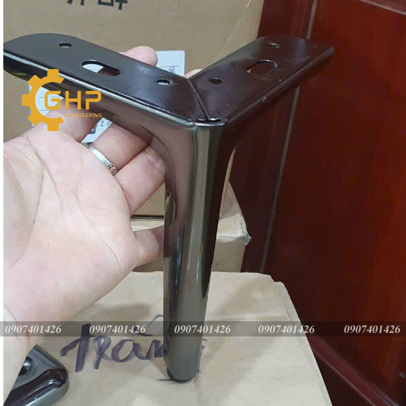 Chân bàn ghế sofa góc nhỏ titan 15cm